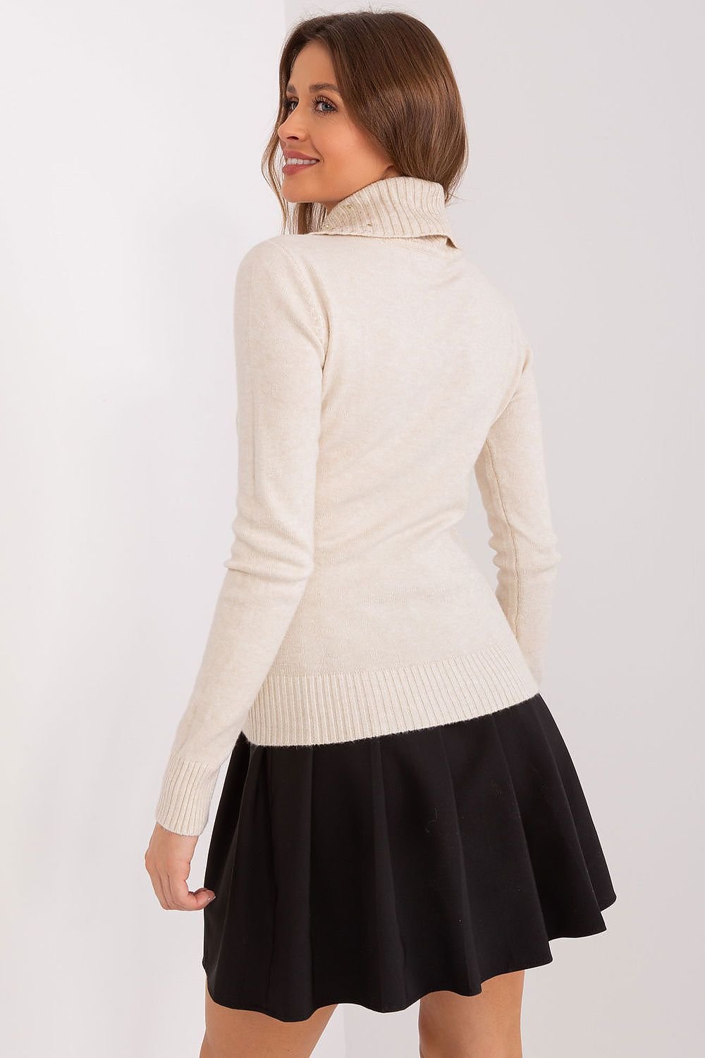 Rollkragenpullover Model 189686 Factory Price