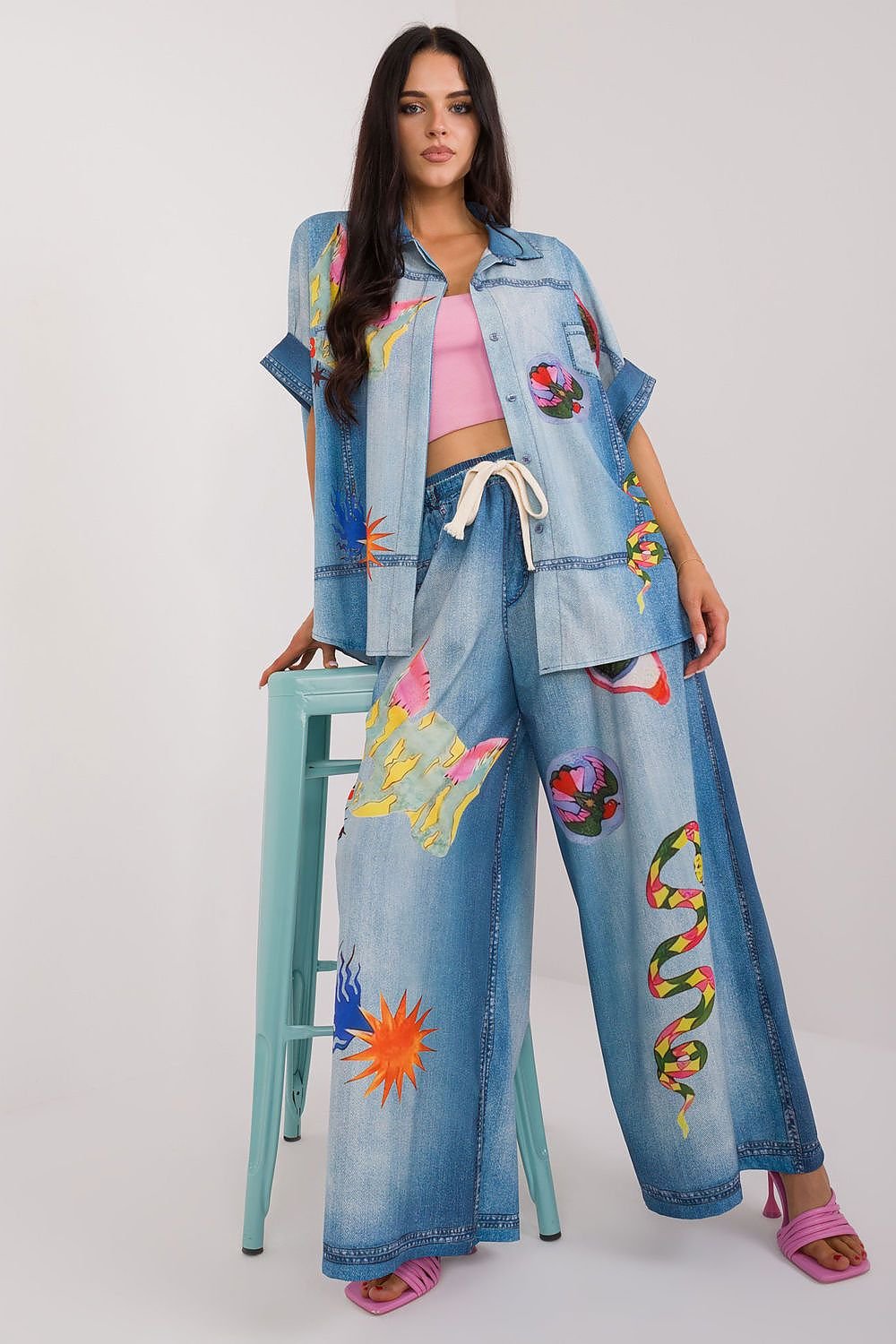 Damen Hose Model 198390 Italy Moda