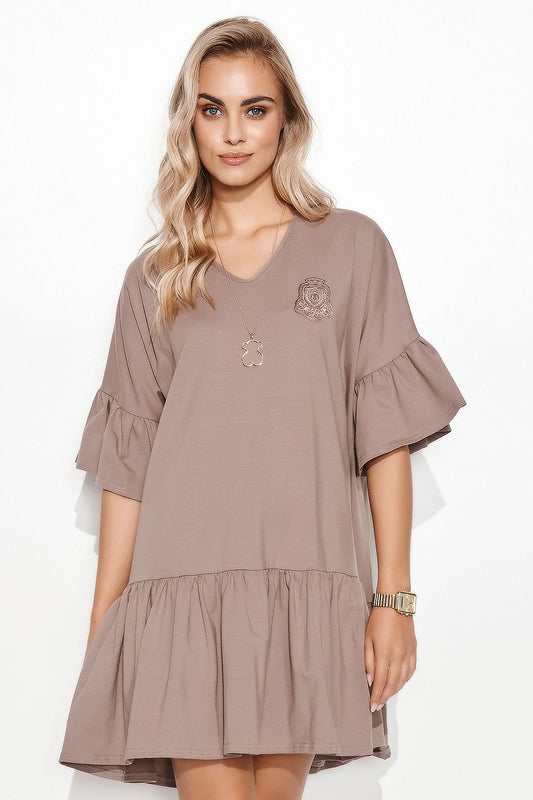 Alltagskleid Model 162929 Makadamia