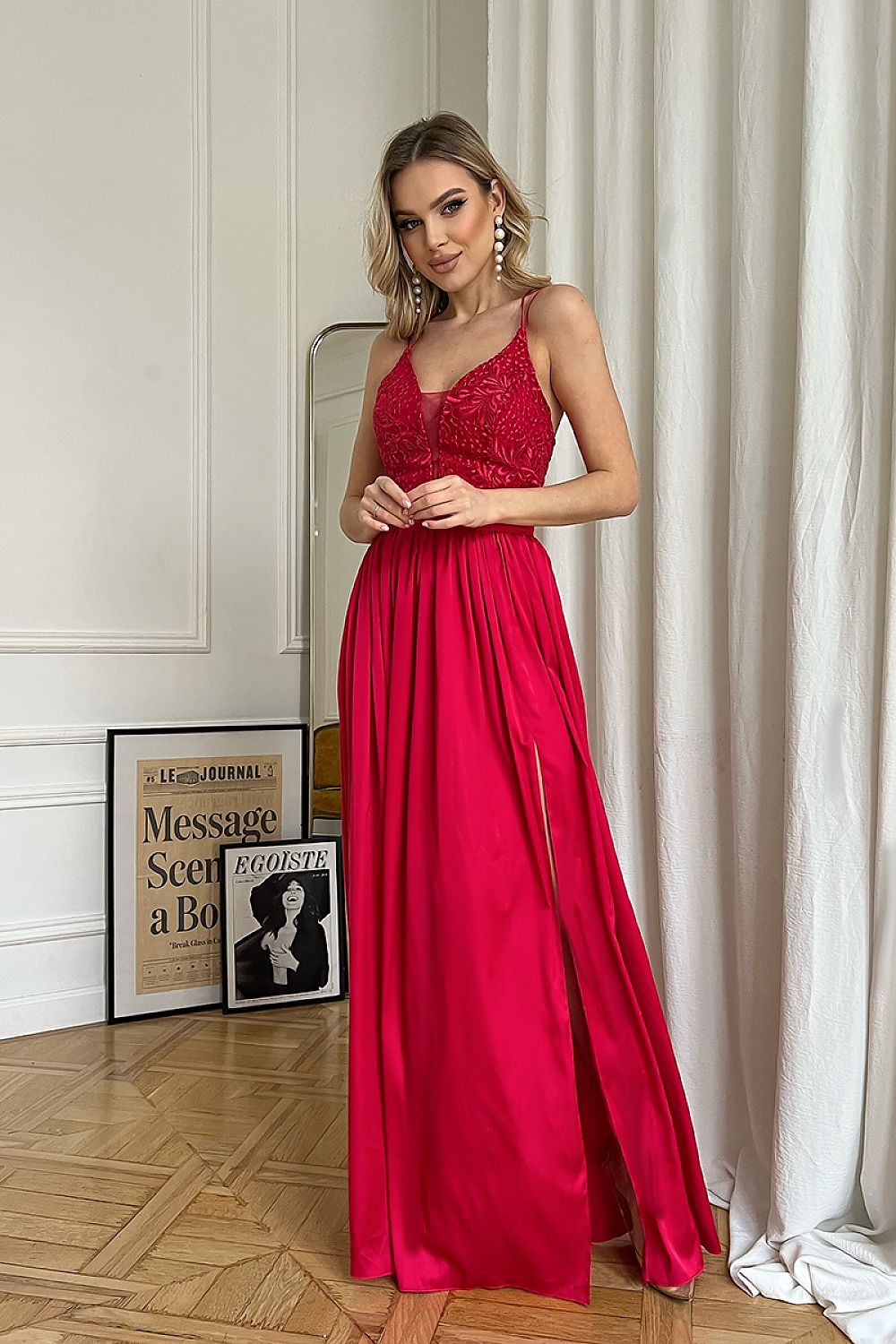 Langes Kleid Model 175889 Bicotone